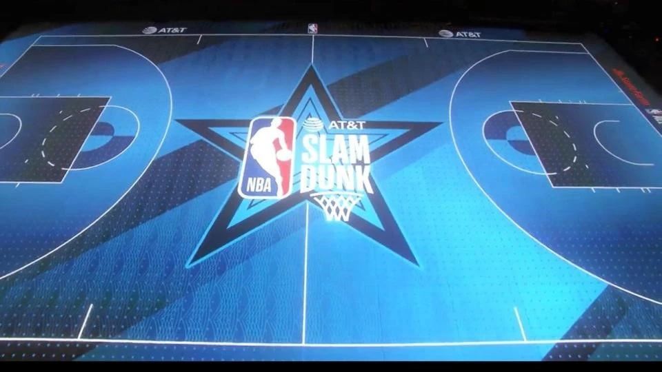 NBA全明星賽首次采用LED地板屏，艾比森至真顯示閃耀籃球盛宴